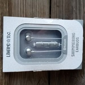 New!!!!! "Limited Too" gray bluetooth shimmering earbuds